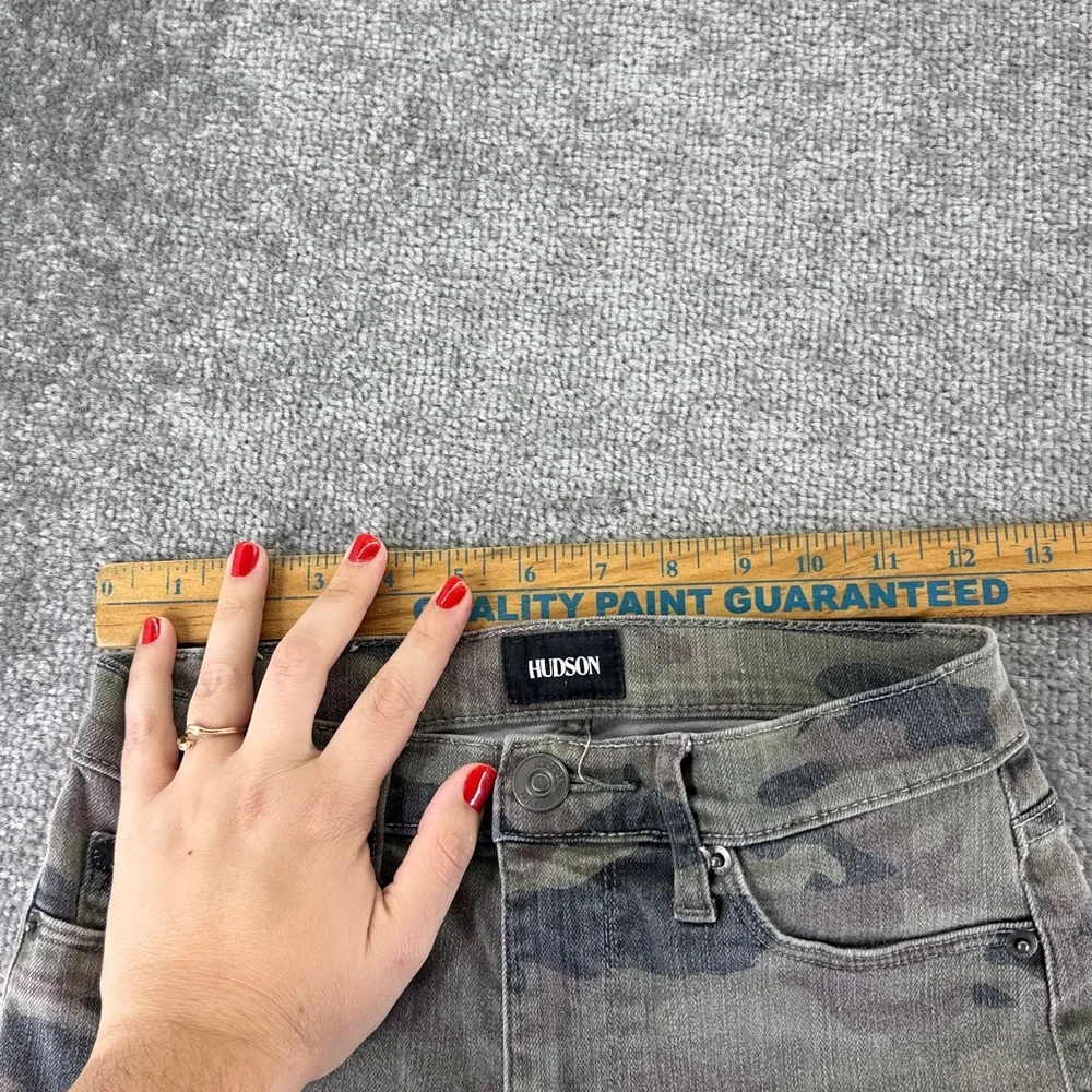 Hudson Jeans Skinny Mid Rise Ankle Pants Camo Womens 26 Green Brown